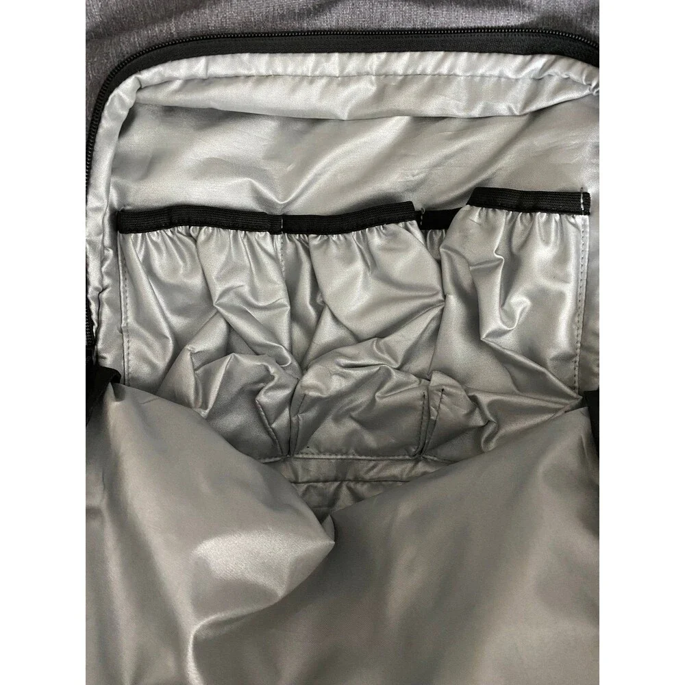 Gray Diaper Bag Backpack Large Travel Baby Bag Multi Pocket Organizer